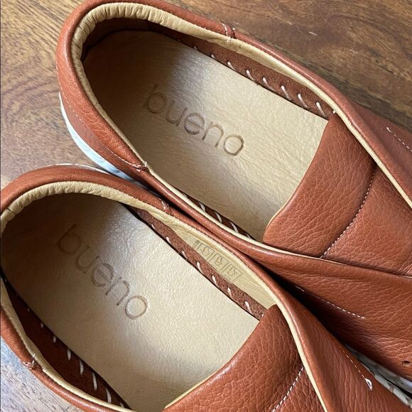 Anthropologie Denmark Bueno Women’s Leather Slip-On Sneakers in Tan- New main image 4